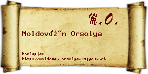 Moldován Orsolya névjegykártya